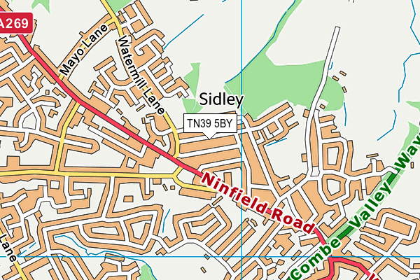 TN39 5BY map - OS VectorMap District (Ordnance Survey)