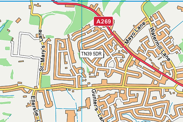 TN39 5DR map - OS VectorMap District (Ordnance Survey)