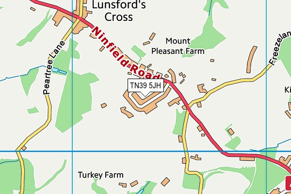 TN39 5JH map - OS VectorMap District (Ordnance Survey)