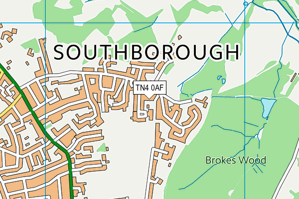 TN4 0AF map - OS VectorMap District (Ordnance Survey)