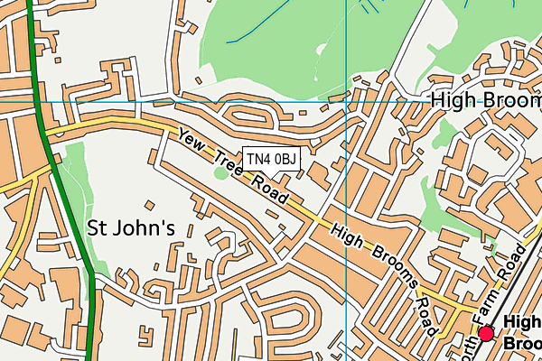 TN4 0BJ map - OS VectorMap District (Ordnance Survey)