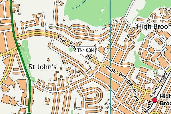 TN4 0BN map - OS VectorMap District (Ordnance Survey)