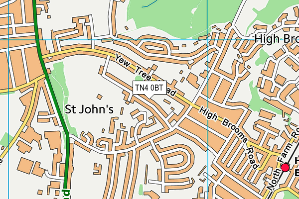TN4 0BT map - OS VectorMap District (Ordnance Survey)