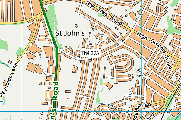 TN4 0DA map - OS VectorMap District (Ordnance Survey)