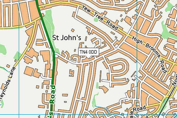 TN4 0DD map - OS VectorMap District (Ordnance Survey)