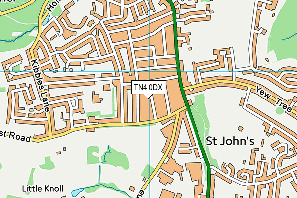 TN4 0DX map - OS VectorMap District (Ordnance Survey)