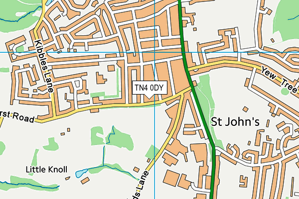 TN4 0DY map - OS VectorMap District (Ordnance Survey)