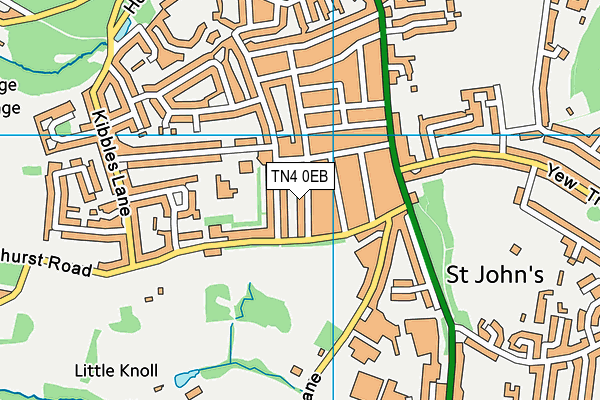 TN4 0EB map - OS VectorMap District (Ordnance Survey)