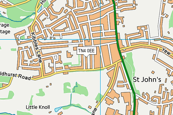 TN4 0EE map - OS VectorMap District (Ordnance Survey)