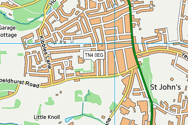 TN4 0EG map - OS VectorMap District (Ordnance Survey)