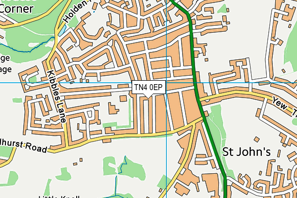 TN4 0EP map - OS VectorMap District (Ordnance Survey)