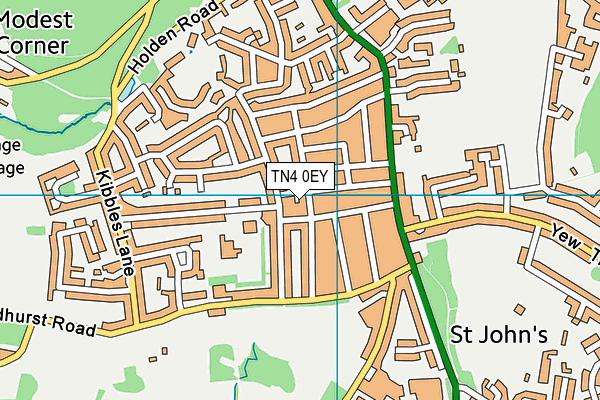 TN4 0EY map - OS VectorMap District (Ordnance Survey)