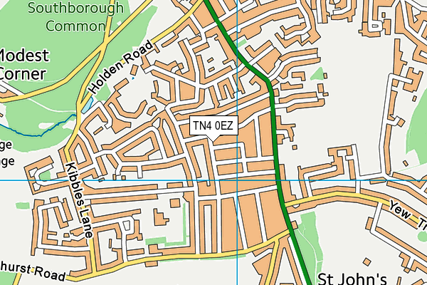 TN4 0EZ map - OS VectorMap District (Ordnance Survey)