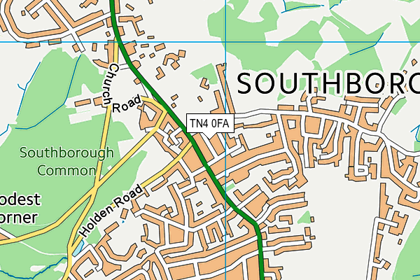 TN4 0FA map - OS VectorMap District (Ordnance Survey)