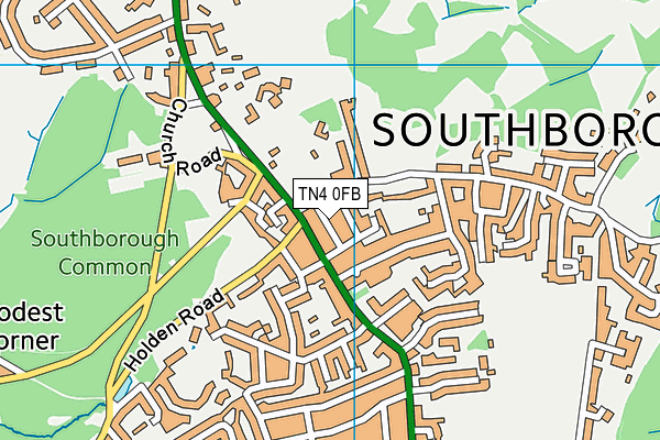 TN4 0FB map - OS VectorMap District (Ordnance Survey)