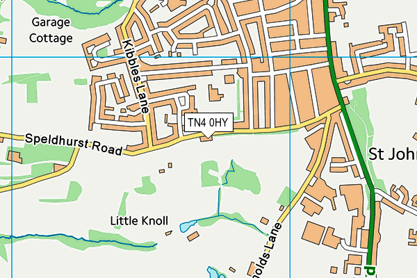 TN4 0HY map - OS VectorMap District (Ordnance Survey)