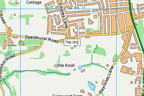TN4 0HZ map - OS VectorMap District (Ordnance Survey)
