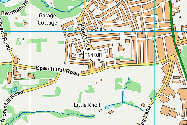 TN4 0JH map - OS VectorMap District (Ordnance Survey)