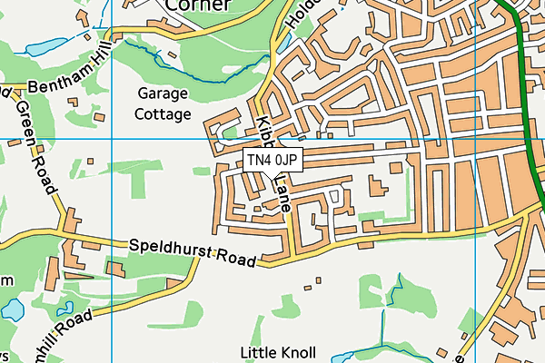 TN4 0JP map - OS VectorMap District (Ordnance Survey)