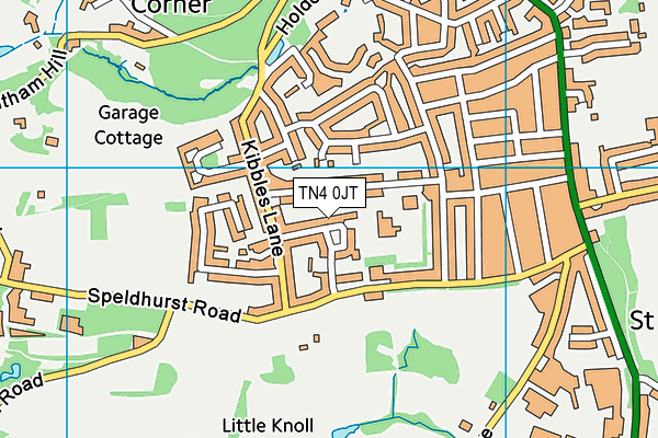 TN4 0JT map - OS VectorMap District (Ordnance Survey)