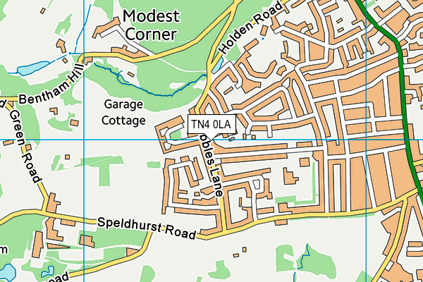 TN4 0LA map - OS VectorMap District (Ordnance Survey)