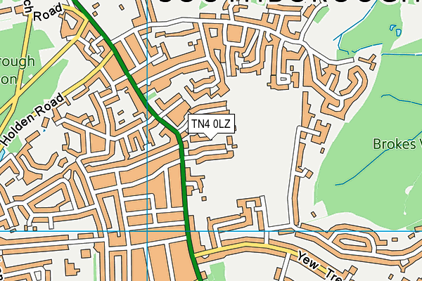 TN4 0LZ map - OS VectorMap District (Ordnance Survey)