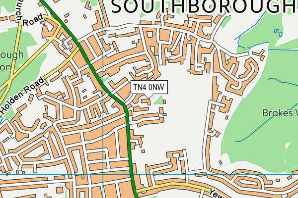 TN4 0NW map - OS VectorMap District (Ordnance Survey)