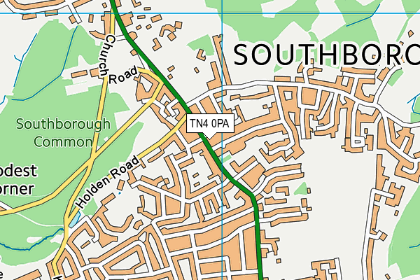 Map of WOODLANDS (SOUTHBOROUGH) RESIDENTS ASSOCIATION LIMITED at district scale