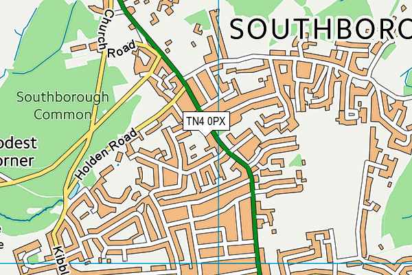 TN4 0PX map - OS VectorMap District (Ordnance Survey)