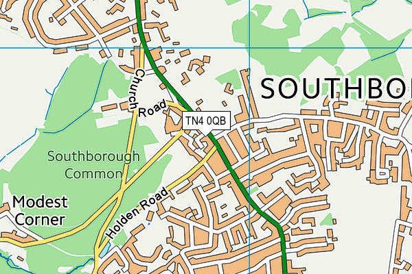 TN4 0QB map - OS VectorMap District (Ordnance Survey)