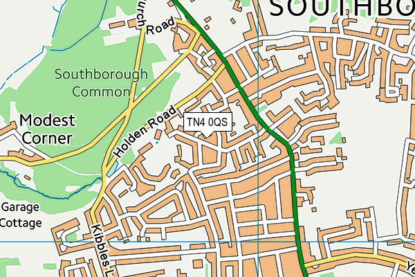 TN4 0QS map - OS VectorMap District (Ordnance Survey)