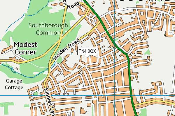 TN4 0QX map - OS VectorMap District (Ordnance Survey)