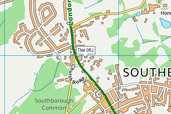 Southborough Common map (TN4 0RJ) - OS VectorMap District (Ordnance Survey)