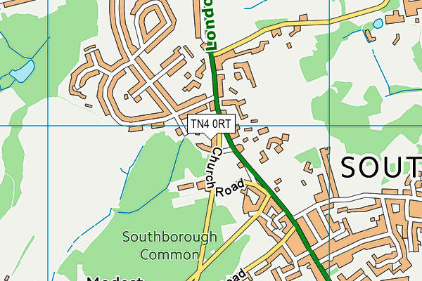 TN4 0RT map - OS VectorMap District (Ordnance Survey)