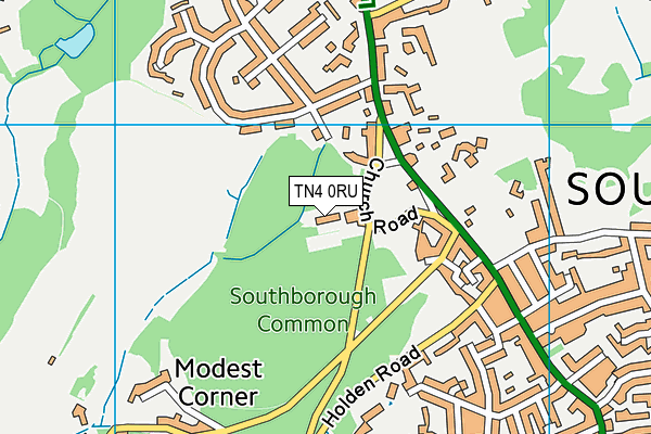 TN4 0RU map - OS VectorMap District (Ordnance Survey)