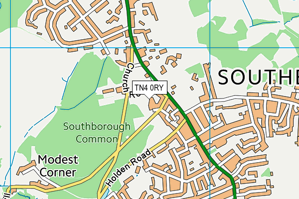 TN4 0RY map - OS VectorMap District (Ordnance Survey)