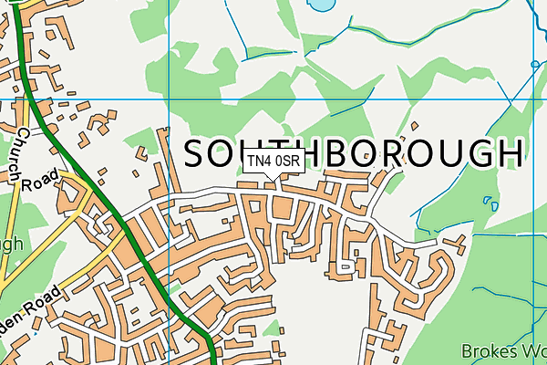 TN4 0SR map - OS VectorMap District (Ordnance Survey)