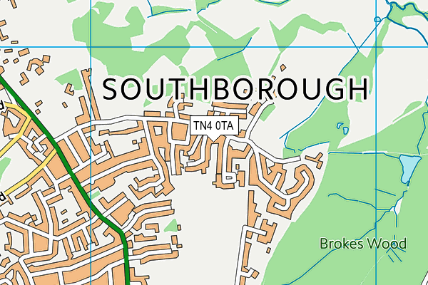 TN4 0TA map - OS VectorMap District (Ordnance Survey)