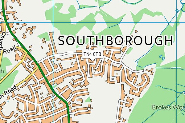 TN4 0TB map - OS VectorMap District (Ordnance Survey)