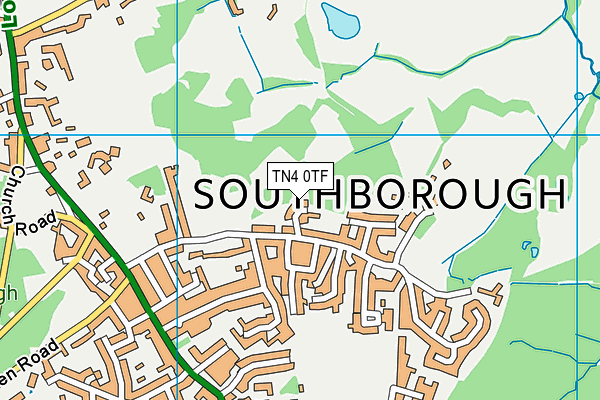 TN4 0TF map - OS VectorMap District (Ordnance Survey)