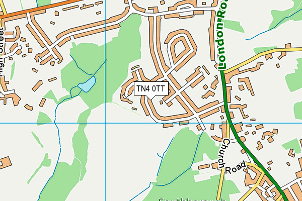 TN4 0TT map - OS VectorMap District (Ordnance Survey)