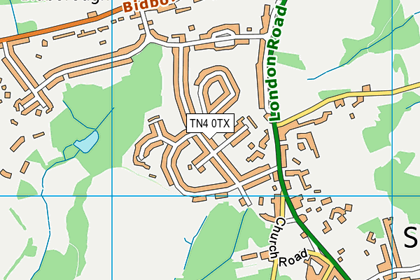 TN4 0TX map - OS VectorMap District (Ordnance Survey)