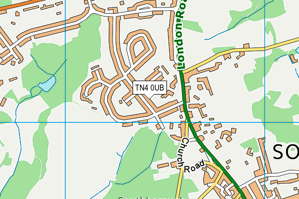 TN4 0UB map - OS VectorMap District (Ordnance Survey)