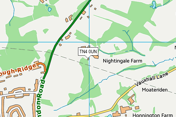 TN4 0UN map - OS VectorMap District (Ordnance Survey)