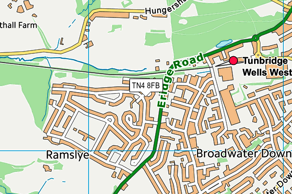 TN4 8FB map - OS VectorMap District (Ordnance Survey)