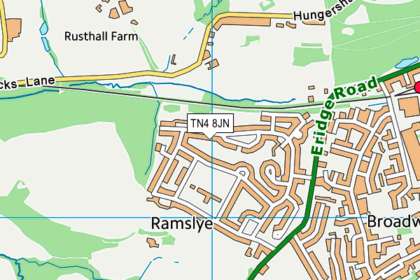 TN4 8JN map - OS VectorMap District (Ordnance Survey)