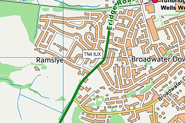 TN4 8JX map - OS VectorMap District (Ordnance Survey)