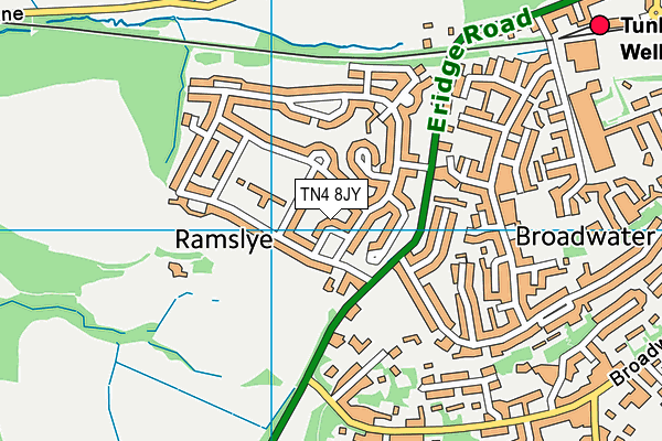 TN4 8JY map - OS VectorMap District (Ordnance Survey)