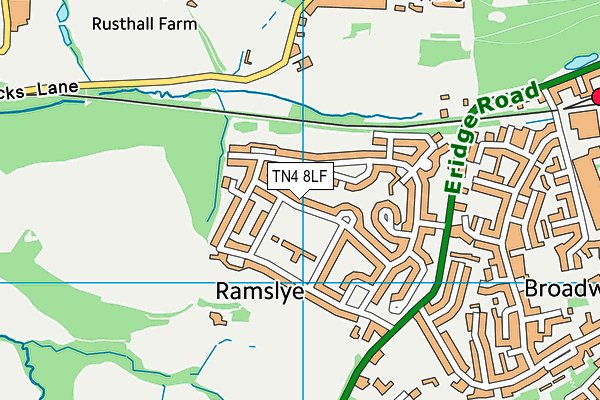 TN4 8LF map - OS VectorMap District (Ordnance Survey)