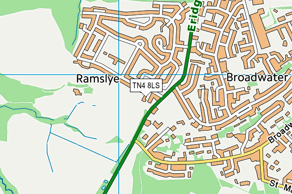 TN4 8LS map - OS VectorMap District (Ordnance Survey)